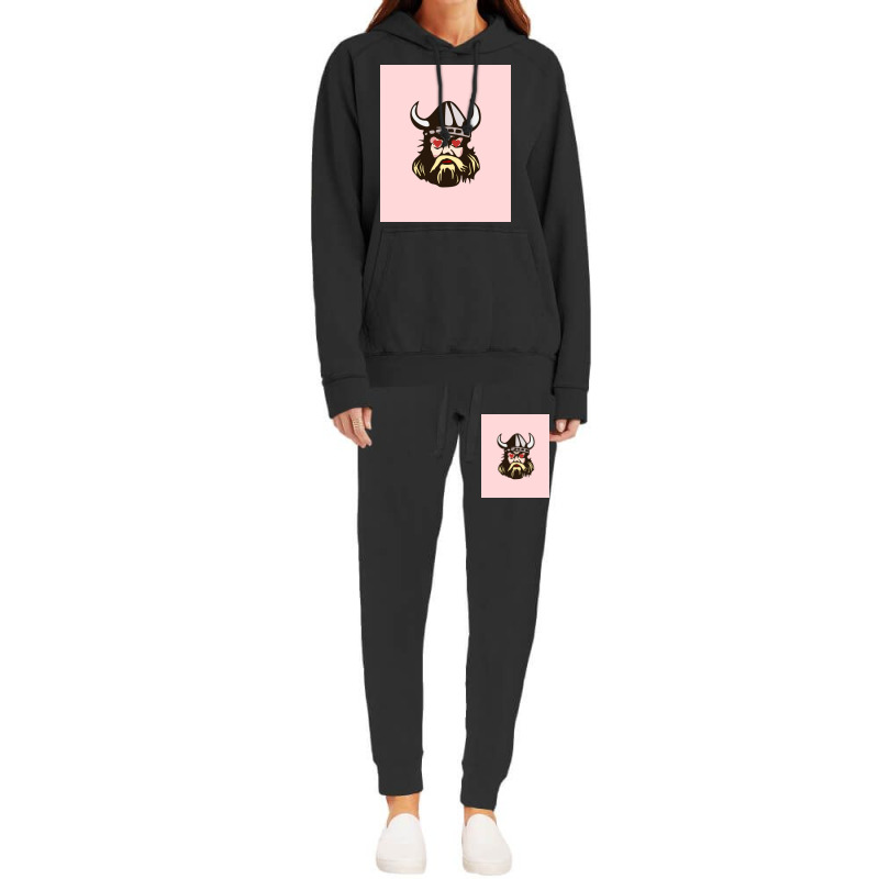 Viking Valentines Love Eyes  Humor Hoodie & Jogger Set | Artistshot