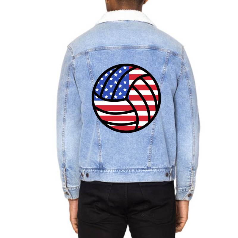 American Volleyball Unisex Sherpa-lined Denim Jacket | Artistshot