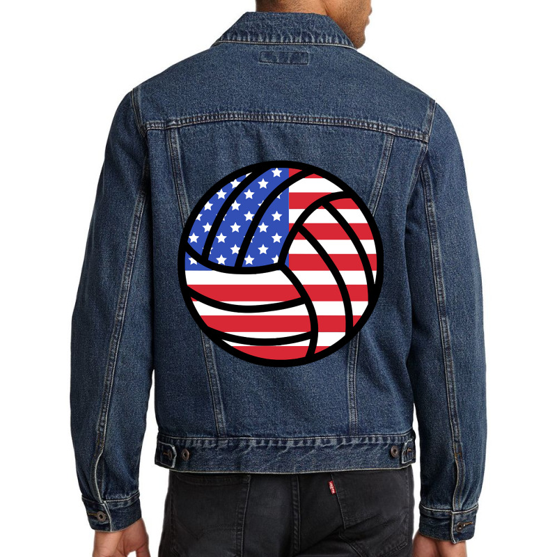 American Volleyball Men Denim Jacket | Artistshot