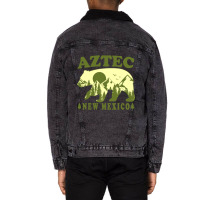 Aztec New Mexico Mountain View Unisex Sherpa-lined Denim Jacket | Artistshot