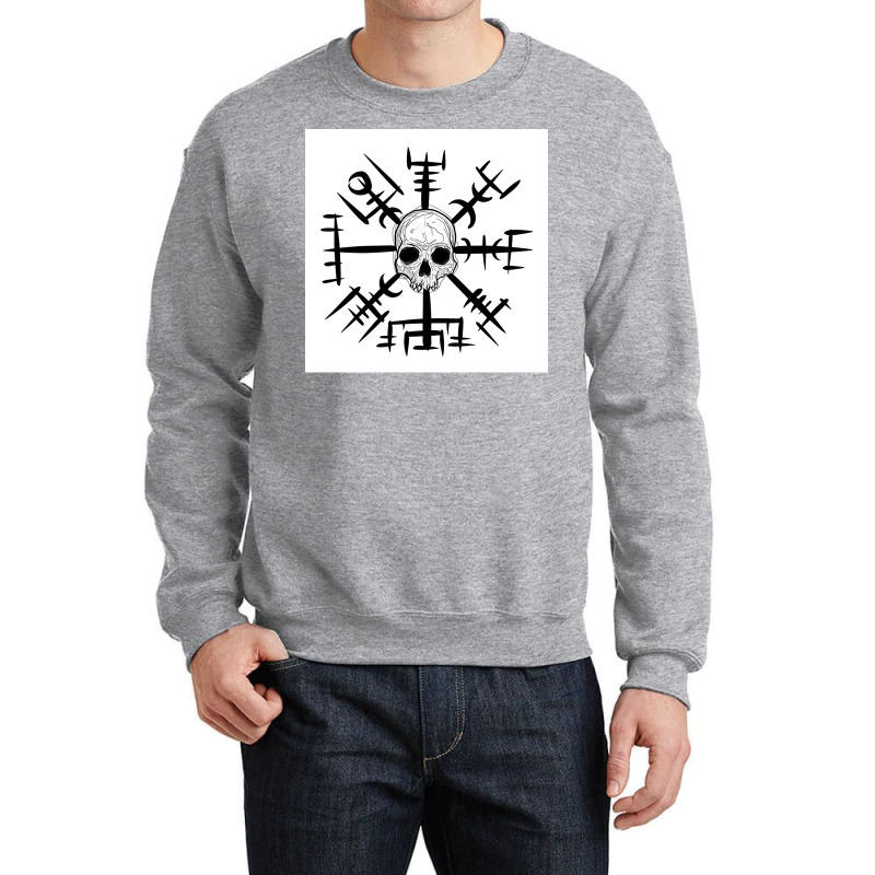 Viking Vegvisirsketch  Yellow Nature Crewneck Sweatshirt | Artistshot