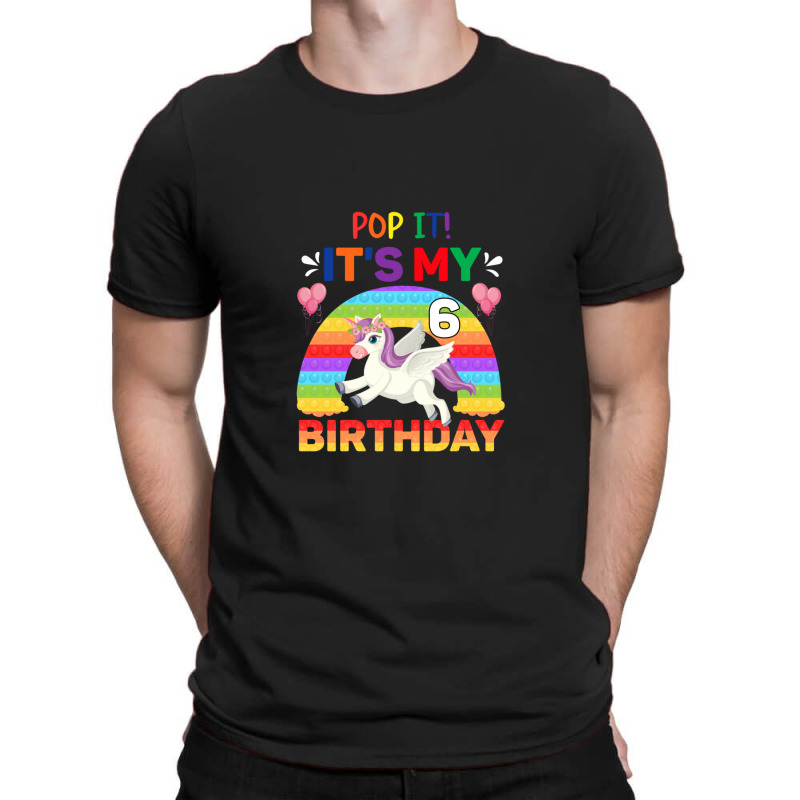 Pop It Fidget 6th Birthday Unicorn Girl Gift T-shirt | Artistshot