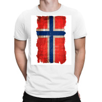 Vintage Norwegian Flag  Red Hippie T-shirt | Artistshot