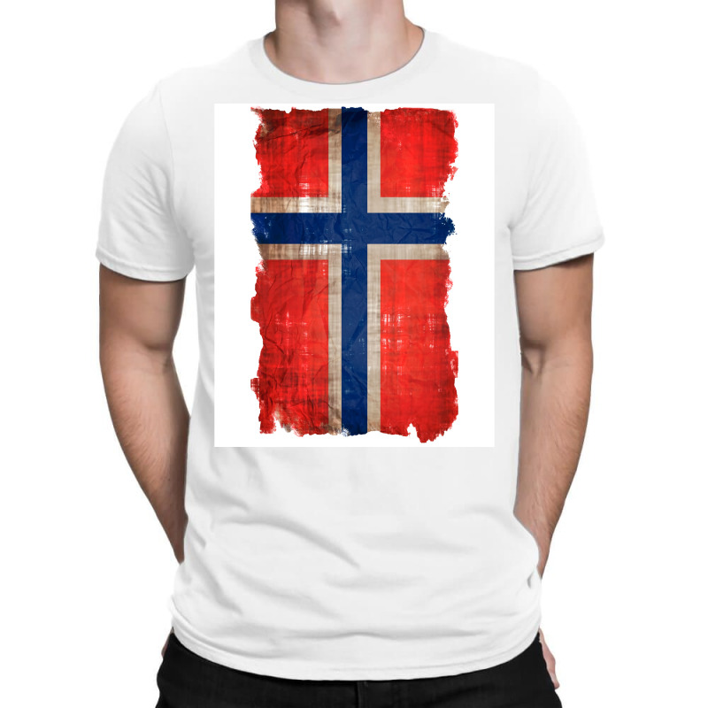 Vintage Norwegian Flag  Red Hippie T-shirt | Artistshot