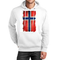 Vintage Norwegian Flag  Red Hippie Unisex Hoodie | Artistshot