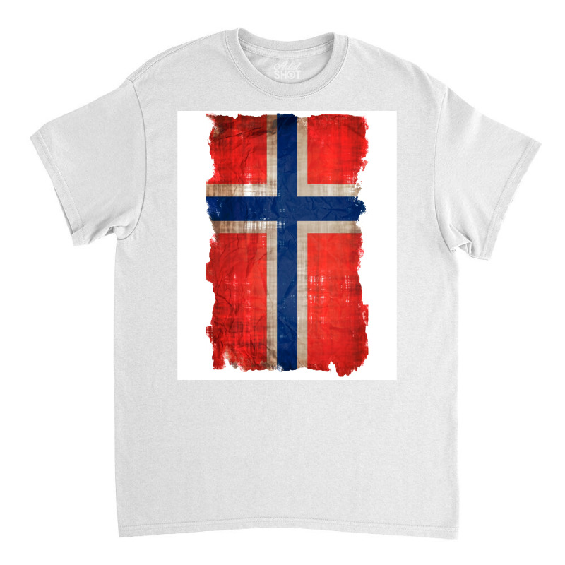 Vintage Norwegian Flag  Red Hippie Classic T-shirt | Artistshot