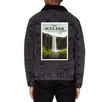 Visit Iceland  Boy Cool Unisex Sherpa-lined Denim Jacket | Artistshot