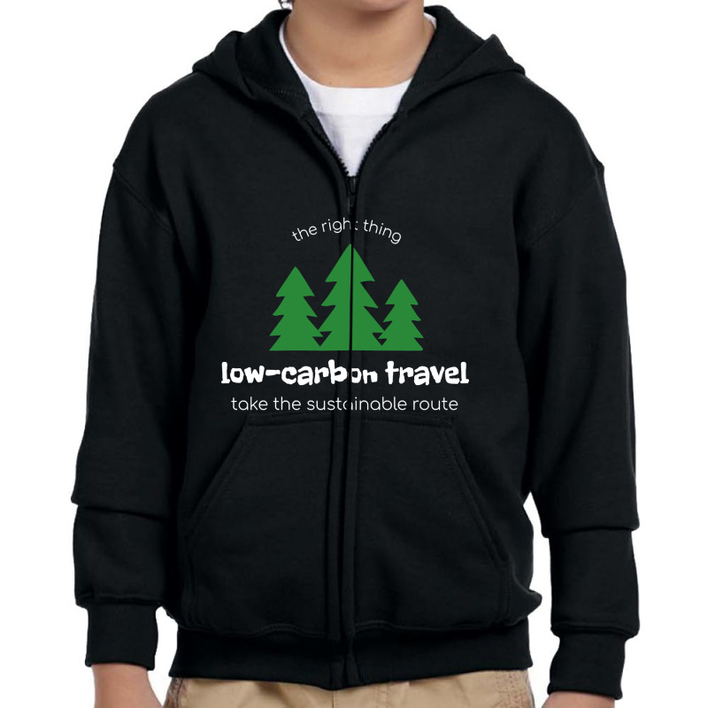 Low Carbon Travel Sustainable Tourism Youth Zipper Hoodie | Artistshot