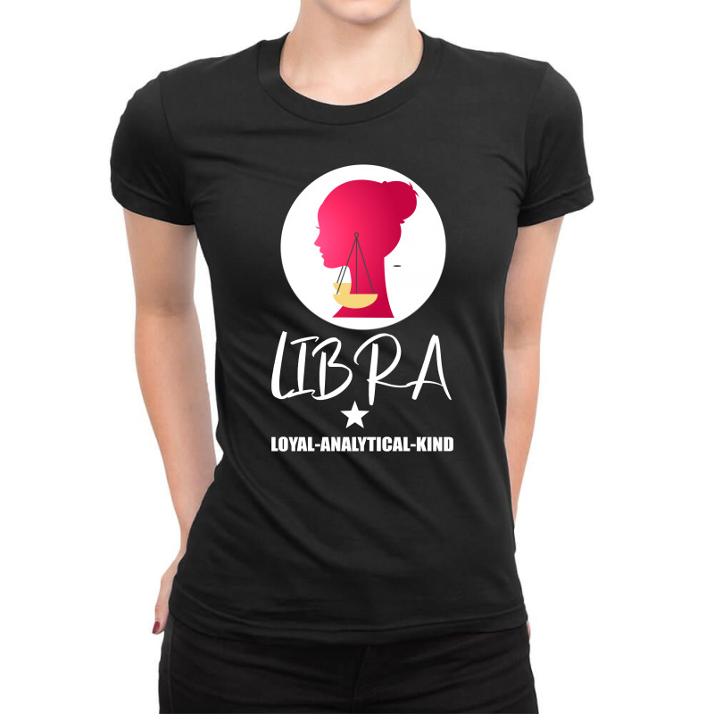 Libra Zodiac Sign Horoscope Birth Gift Girl Ladies Fitted T-Shirt by Bettercallsaul | Artistshot