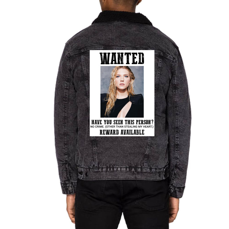 Wanted Katheryn Winnick  Retro Girl Unisex Sherpa-lined Denim Jacket | Artistshot