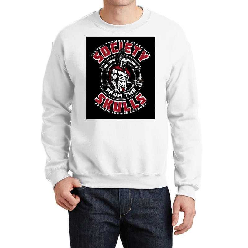 Whatx27s Wrong Viking Skull Humor For A Gift Idea  Blue 80s Crewneck Sweatshirt | Artistshot