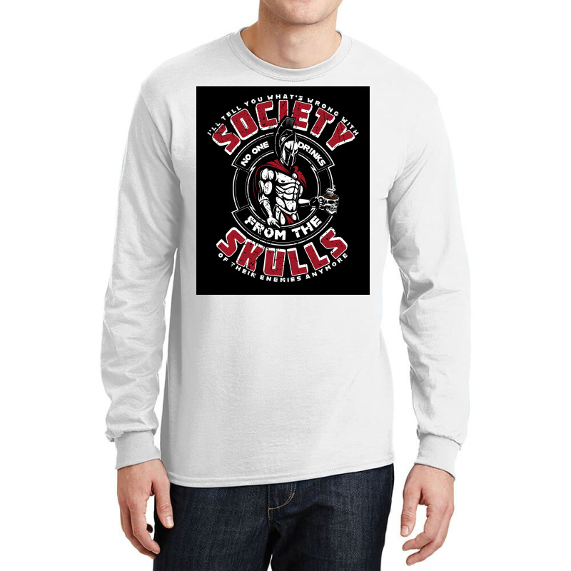 Whatx27s Wrong Viking Skull Humor For A Gift Idea  Blue 80s Long Sleeve Shirts | Artistshot