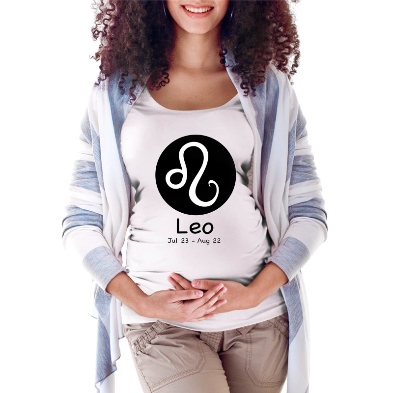 Leo Horoscope Maternity Scoop Neck T-shirt by Bettercallsaul | Artistshot