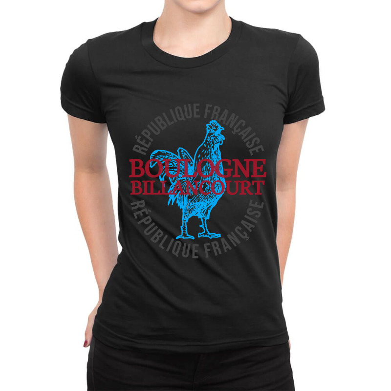 Boulogne-billancourt France Vintage Rooster Ladies Fitted T-Shirt by dentistdamaging500 | Artistshot