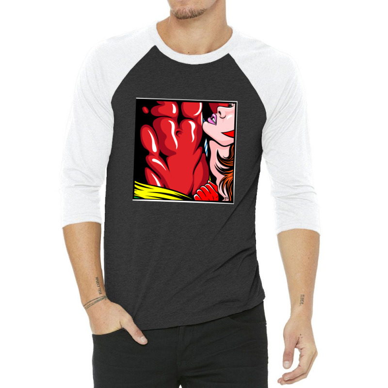 Red Love V 3/4 Sleeve Shirt | Artistshot