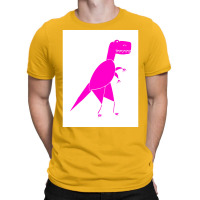 Funny Pink T Rex Poster Red T-shirt | Artistshot