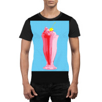 Red Milkshake Pop Art Graphic T-shirt | Artistshot