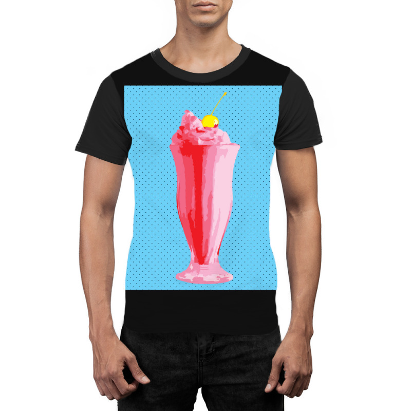 Red Milkshake Pop Art Graphic T-shirt | Artistshot