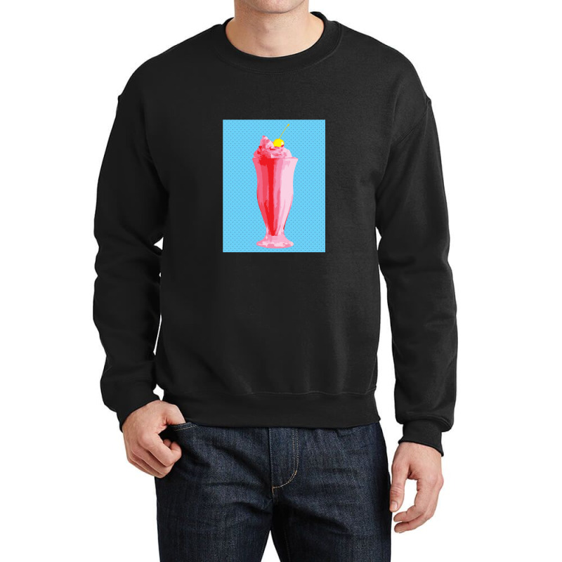 Red Milkshake Pop Art Crewneck Sweatshirt | Artistshot