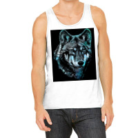 Wolf Face Blue Light Art  Hipster Hipster Tank Top | Artistshot