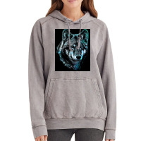 Wolf Face Blue Light Art  Hipster Hipster Vintage Hoodie | Artistshot