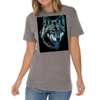 Wolf Face Blue Light Art  Hipster Hipster Vintage T-shirt | Artistshot