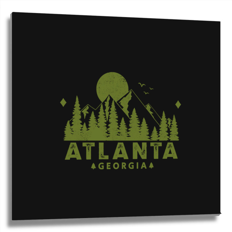 Atlanta Georgia Mountain Sight Metal Print Square | Artistshot