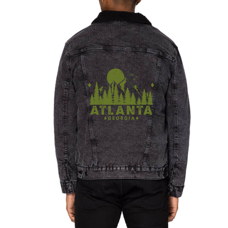 Atlanta Georgia Mountain Sight Unisex Sherpa-lined Denim Jacket | Artistshot