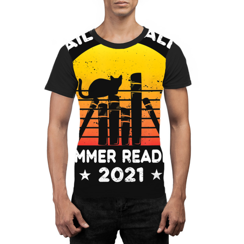 Hot Trend Summer Reading 2021 Tails And Tales Retro Sunset Graphic T-shirt | Artistshot