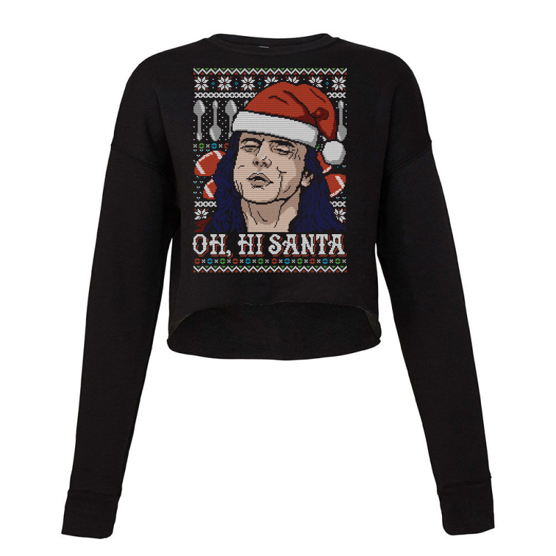 Oh Hi Santa Cropped Sweater by mrbigzeroht | Artistshot