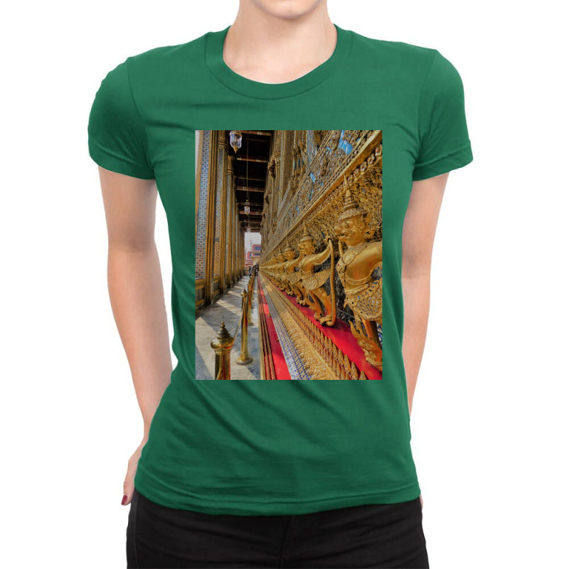 Grand Palace Bangkok Poster Vintage Ladies Fitted T-Shirt by peplaufdboeverb | Artistshot