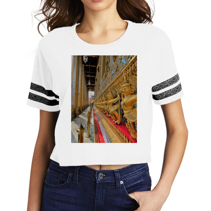 Grand Palace Bangkok Poster Vintage Scorecard Crop Tee by peplaufdboeverb | Artistshot