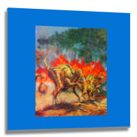 Hadrosaurus Poster Stars Metal Print Square | Artistshot