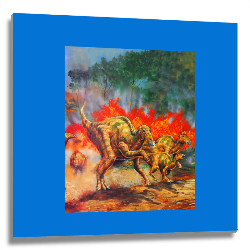 Hadrosaurus Poster Stars Metal Print Square | Artistshot