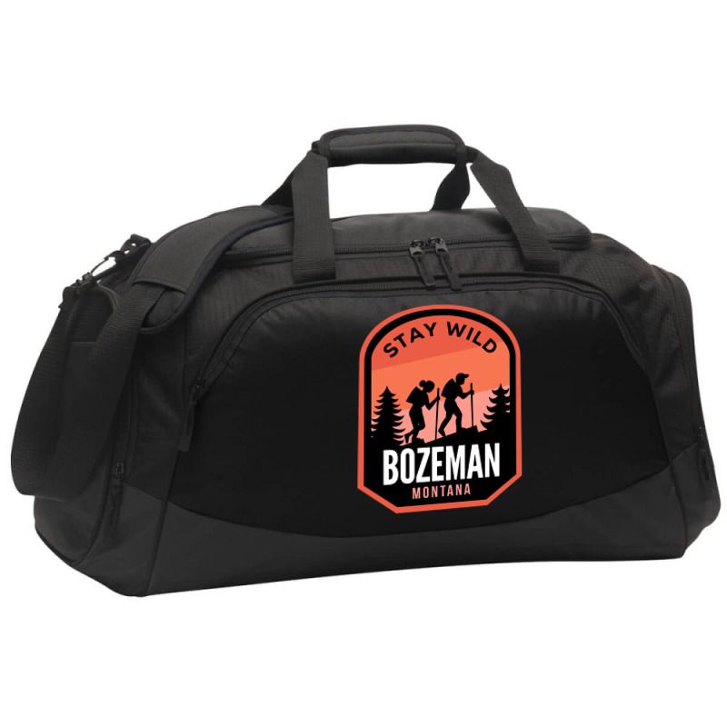 Bozeman Montana Hiking In Nature Active Duffel | Artistshot