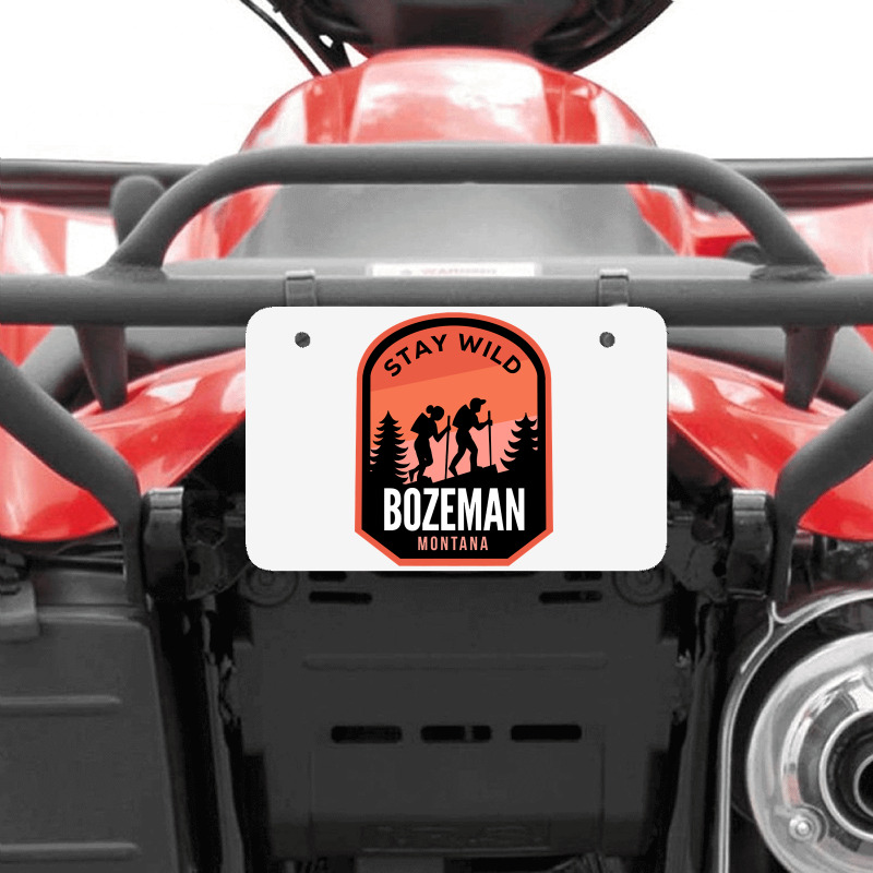 Bozeman Montana Hiking In Nature Atv License Plate | Artistshot