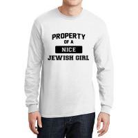 Funny Jewish Tshirt Property Of A Nice Jewish Girl Cute Gift Sweatshir Long Sleeve Shirts | Artistshot