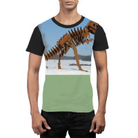 Halloween Dinosaur Skeleton Vintage Halloween Art Trex Cartoon Poster Graphic T-shirt | Artistshot