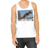 Halloween Dinosaur Skeleton Vintage Halloween Art Trex Cartoon Poster Tank Top | Artistshot