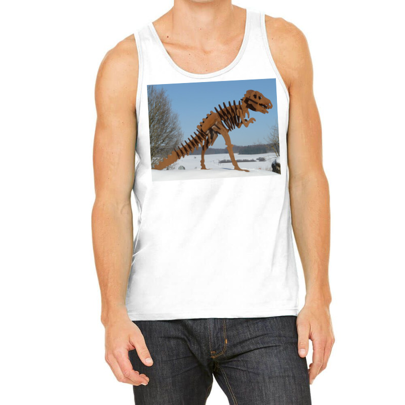 Halloween Dinosaur Skeleton Vintage Halloween Art Trex Cartoon Poster Tank Top | Artistshot