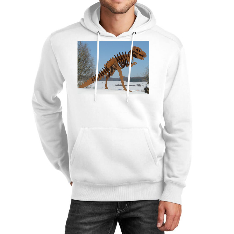 Halloween Dinosaur Skeleton Vintage Halloween Art Trex Cartoon Poster Unisex Hoodie | Artistshot