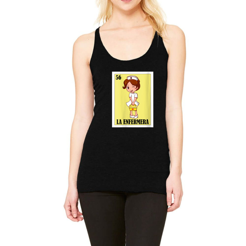 Womens Nurse Hero Lottery Gift - Mexican Lottery La Enfermera V-neck Racerback Tank by CoreyMartinPeters | Artistshot