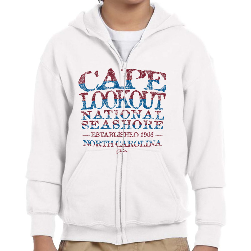 Cape Lookout National Seashore, North Carolina Youth Zipper Hoodie by mysofiazo | Artistshot