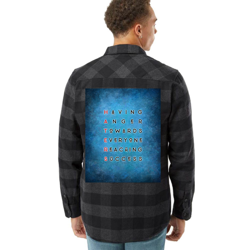 Haters Grunge Acronym Blue Poster Flannel Shirt | Artistshot