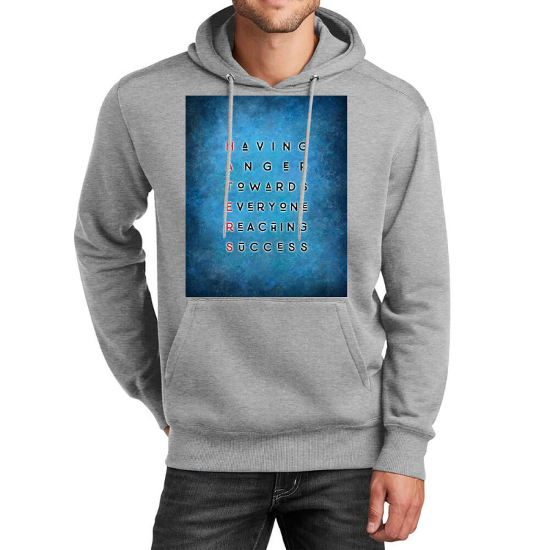 Haters Grunge Acronym Blue Poster Unisex Hoodie | Artistshot