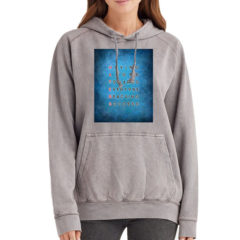 Haters Grunge Acronym Blue Poster Vintage Hoodie | Artistshot