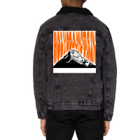 Holy Mountain Illustration Poster Cool Unisex Sherpa-lined Denim Jacket | Artistshot