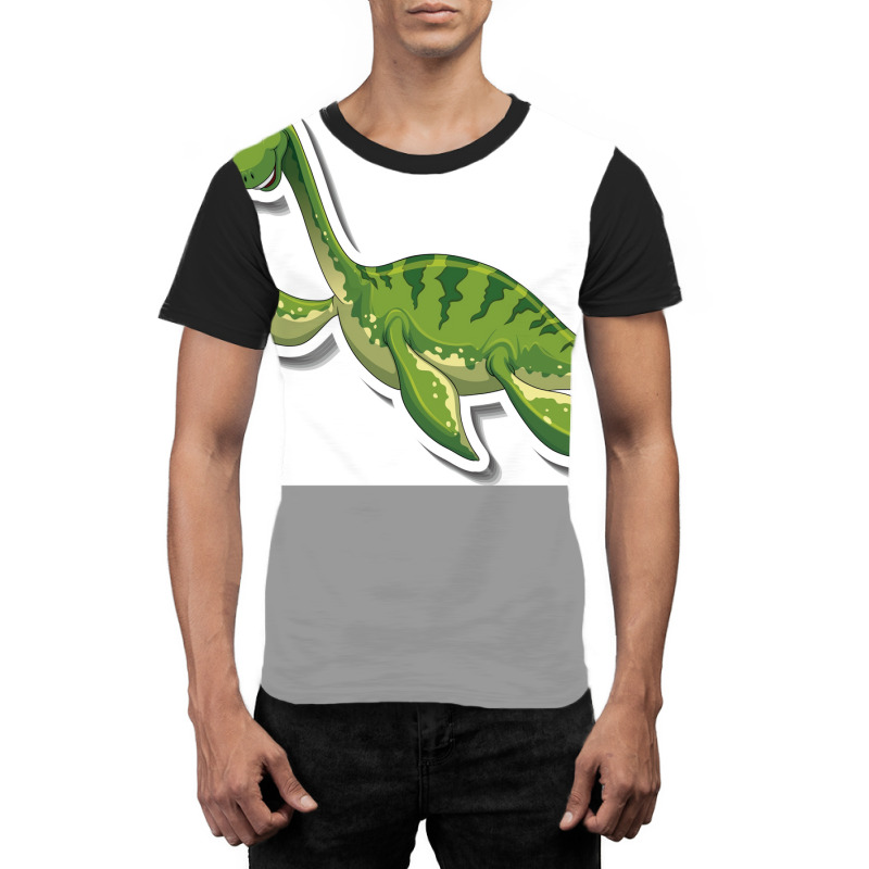 Plesiosaurus Plesiosauria Dinosaur Cute Cartoon Poster Tumblr Graphic T-shirt | Artistshot