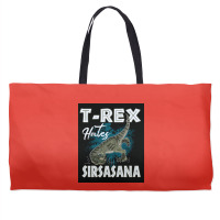 Funny Trex Hates Sirsasana Dinosaur Yoga Poster Gift Weekender Totes | Artistshot