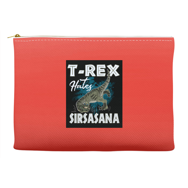 Funny Trex Hates Sirsasana Dinosaur Yoga Poster Gift Accessory Pouches | Artistshot